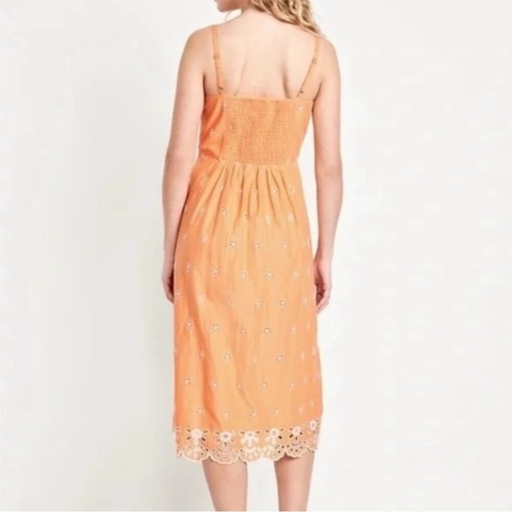 Old Navy Fit & Flare Eyelet Midi Dress - Picture 2 of 7